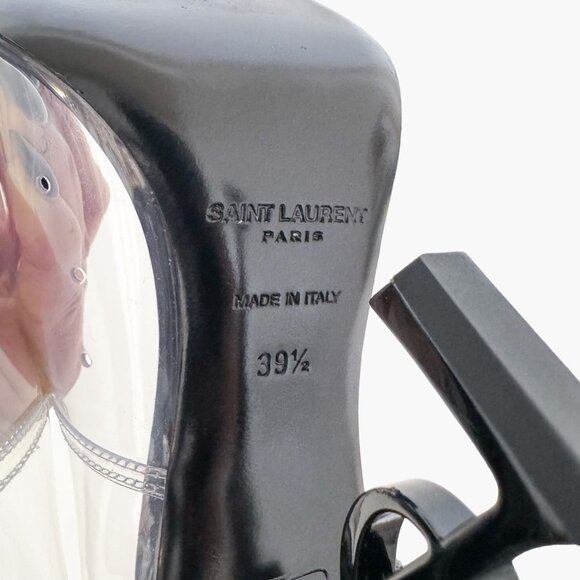 Saint Laurent Opyum 110 YSL Pump EU 39.5 US 9.5 Clear Transparent PVC High Heel - Picture 10 of 14